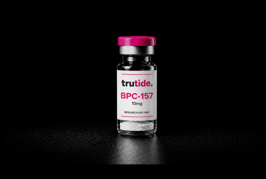 BPC-157 research peptide lyophilised powder vial